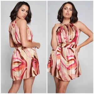New GUESS BY MARCIANO  Silk Dress SZ L